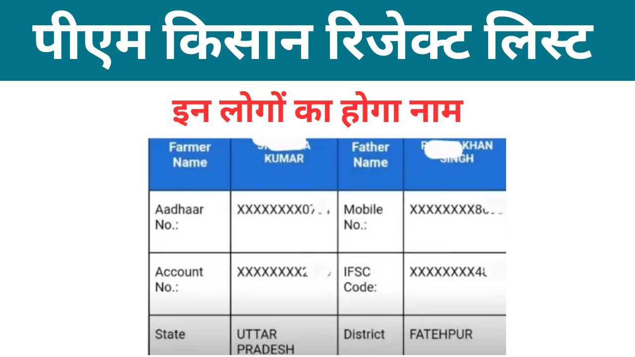 PM Kisan Rejected list